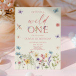 Wild One Wildflower Wild Flower 1st Birthday Party Invitation<br><div class="desc">This is a Wild One Wildflower Wild Flower 1st Birthday Party Invitation!</div>