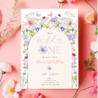 Wild One Wildflowers Floral Girl First Birthday