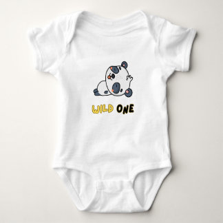 Wild One with a Panda Twist - First Birthday Baby Baby Bodysuit
