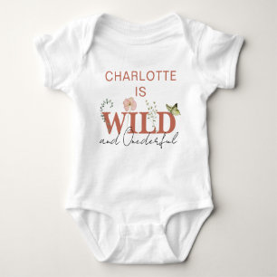 Wild & Onederful Baby Girl 1st Birthday Terracotta Baby Bodysuit