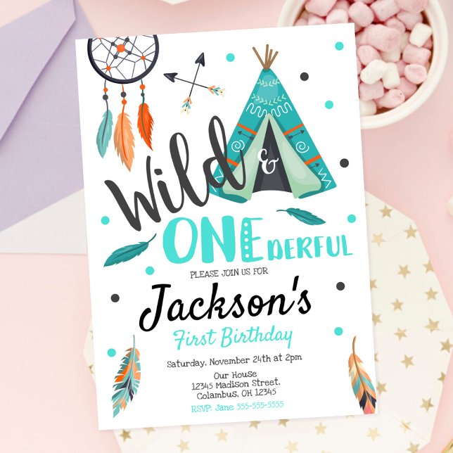 Wild & ONEderful Dreamcatcher Birthday Invitation (Creator Uploaded)