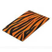 Wild Orange Black Tiger Stripes Animal Print iPad Pro Cover (Side)