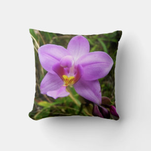 Wild Orchid Purple Tropical Flower Cushion