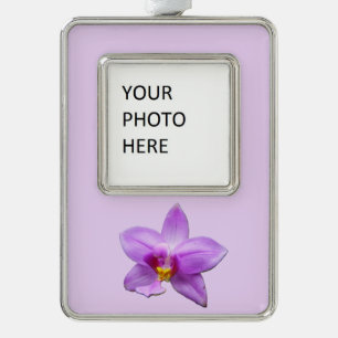 Wild Orchid Silver Plated Framed Ornament
