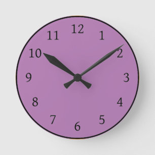 Wild Orchid Solid Colour Round Clock