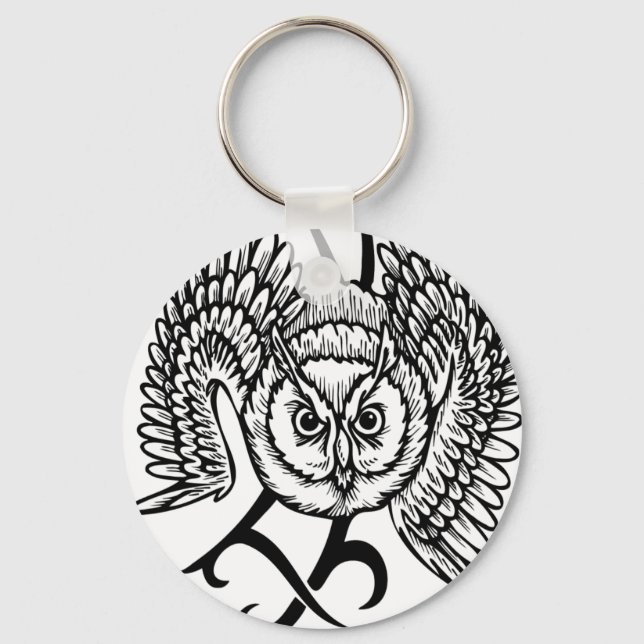 Wild Owl Key Ring (Front)