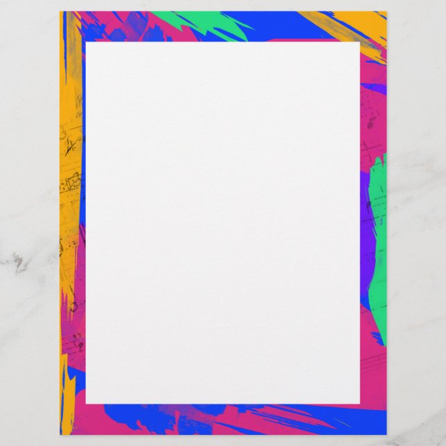 Wild Paint Brush Colours and Music Sheets (Front)