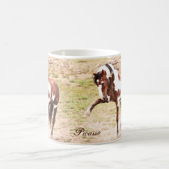 Wild Paint Horse Picasso Photo Coffee Tea Mug (Center)