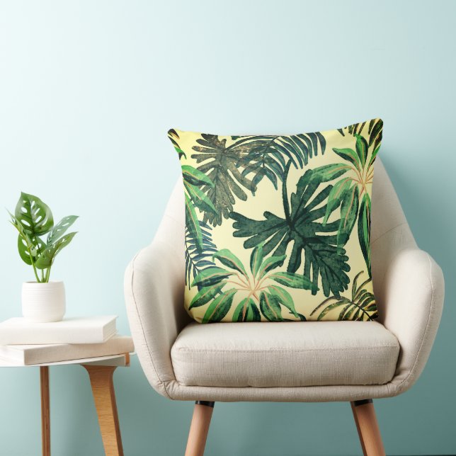 Wild Palm Leaves Cushion (Chair)