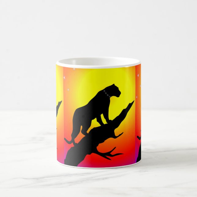 Wild Panther White Coffee Mug (Center)