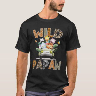 Wild Papaw 1St Birthday Safari Jungle Animal Truck T-Shirt