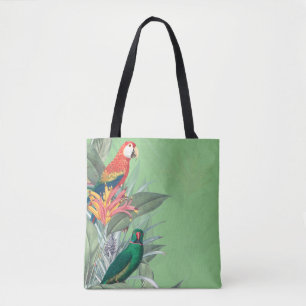 Wild Parrots Tropical Tote Bag