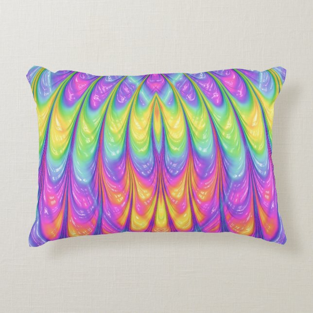 ~ WILD PASTEL ~ Fractal Design ~  Decorative Cushion (Front)