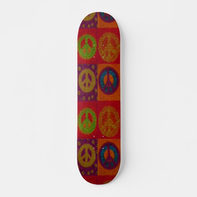 Wild Peace Signs ~ Skateboard Retro (Front)
