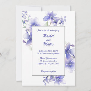 Wild Periwinkles: Wedding Invitation