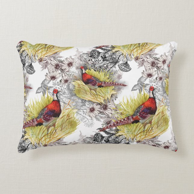 Wild Pheasant  Decorative Cushion (Front)