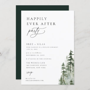 Wild Pine Forest Happily Ever After Party Invitation