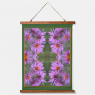 Wild Pink Asters Flower Art Hanging Tapestry