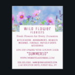 Wild Pink Floral, Floristry Advertising Flyer<br><div class="desc">Wild Pink Floral,  Floristry Advertising Flyer by The Business Card Store.</div>