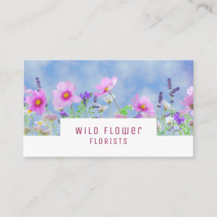 Wild Pink Floral, Floristry Business Card