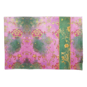 Wild Pink Grunge Damask - Pillowcase