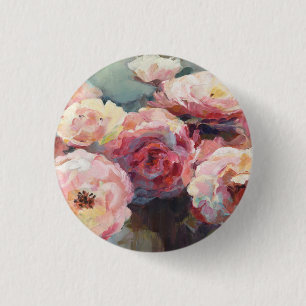 Wild Pink Roses 3 Cm Round Badge