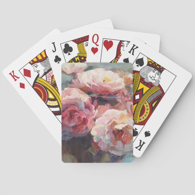 Wild Pink Roses Playing Cards (Back)