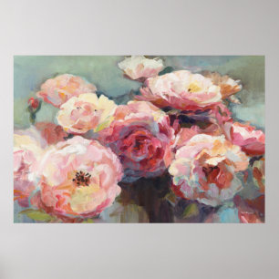 Wild Pink Roses Poster