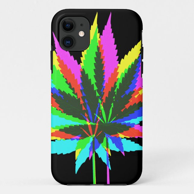 Wild Plant Leafs - neon coloured + your ideas Case-Mate iPhone Case (Back)