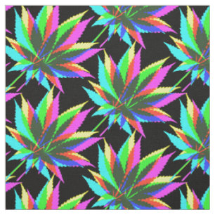 Wild Plant Leafs - neon coloured + your ideas Fabric