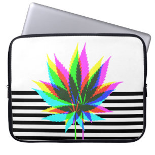 Wild Plant Leafs - neon coloured + your ideas Laptop Sleeve