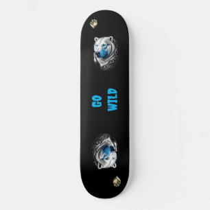 Wild Polar Bear Skateboard Arctic Animal Board