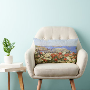 Wild Poppies on the Isles of Shoals Lumbar Cushion