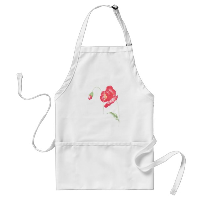 Wild poppy flower standard apron (Front)