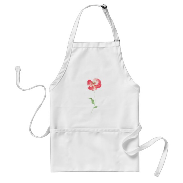 Wild poppy flower standard apron (Front)