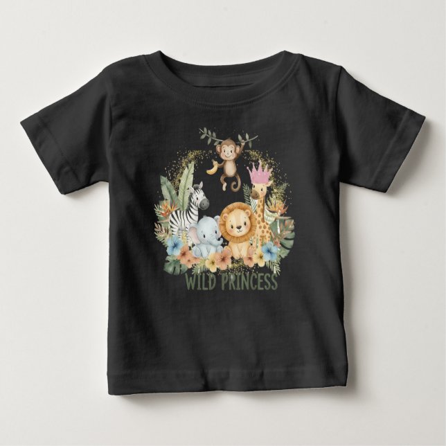 Wild Princess - Jungle Animals Baby T-Shirt (Front)