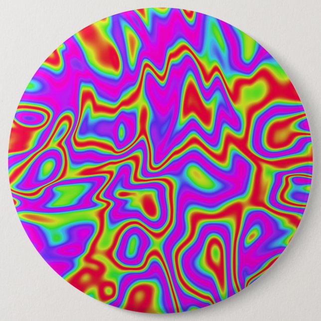 Wild Psychedelic Liquid Colors 6 Cm Round Badge (Front)