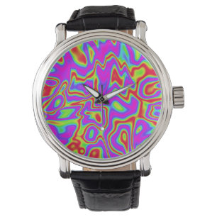 Wild Psychedelic Liquid Colours Watch