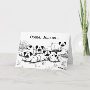 Wild Pug Grumble Invitation