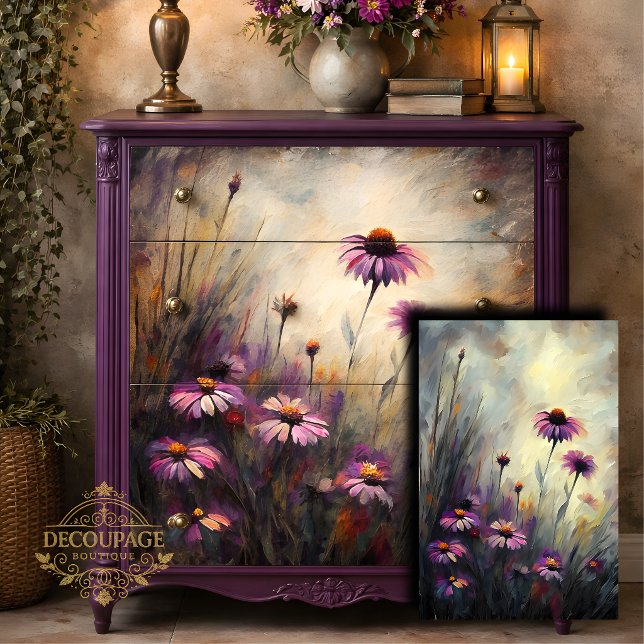 Wild Purple Daisy Decoupage Tissue Paper (Wild Purple Daisy Decoupage Tissue Paper)