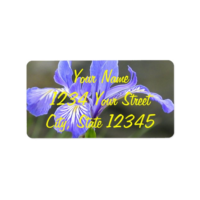 Wild Purple Iris Label (Front)