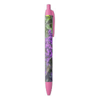 Wild purple lilac flowers with spring green leaves