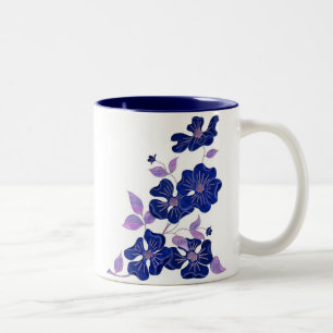 Wild Purple Rose Two-Tone Coffee Mug