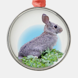 Wild Rabbit Metal Ornament