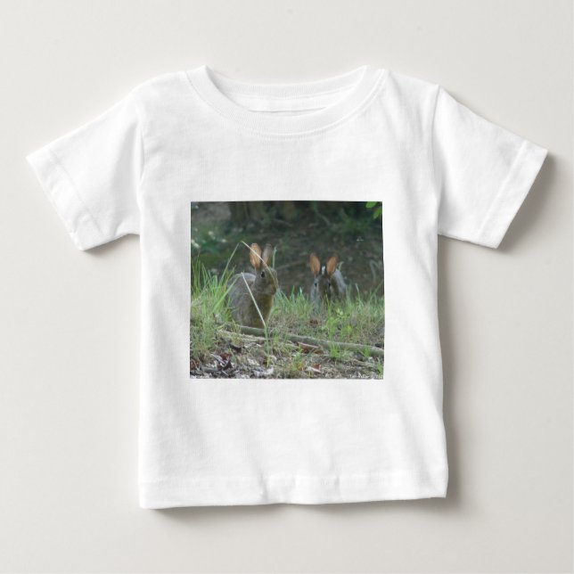 Wild Rabbits Eastern Cottontail Pair Apparel Gifts Baby T-Shirt (Front)