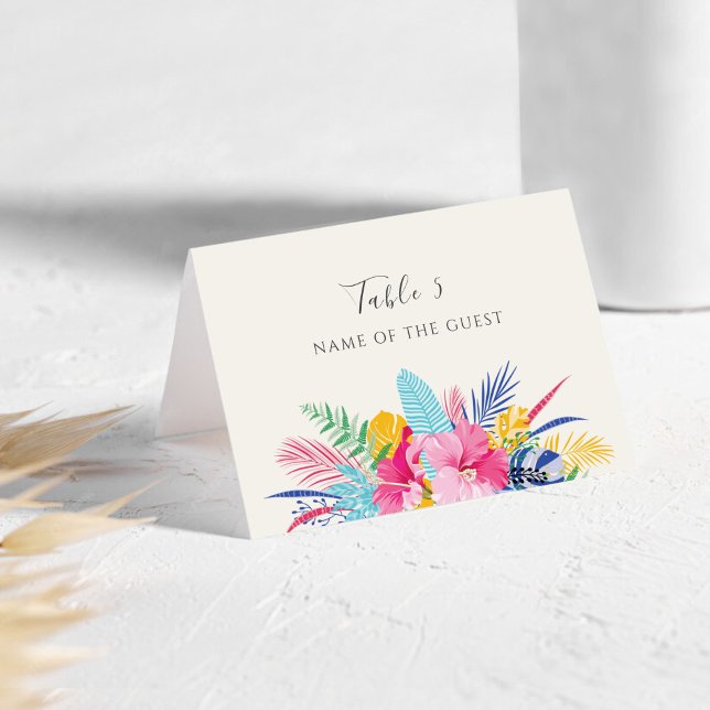 Wild Rain Forest Evergreen Wedding Place Card (Creator Uploaded)