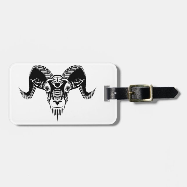 wild ram luggage tag (Front Horizontal)