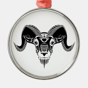 wild ram metal tree decoration