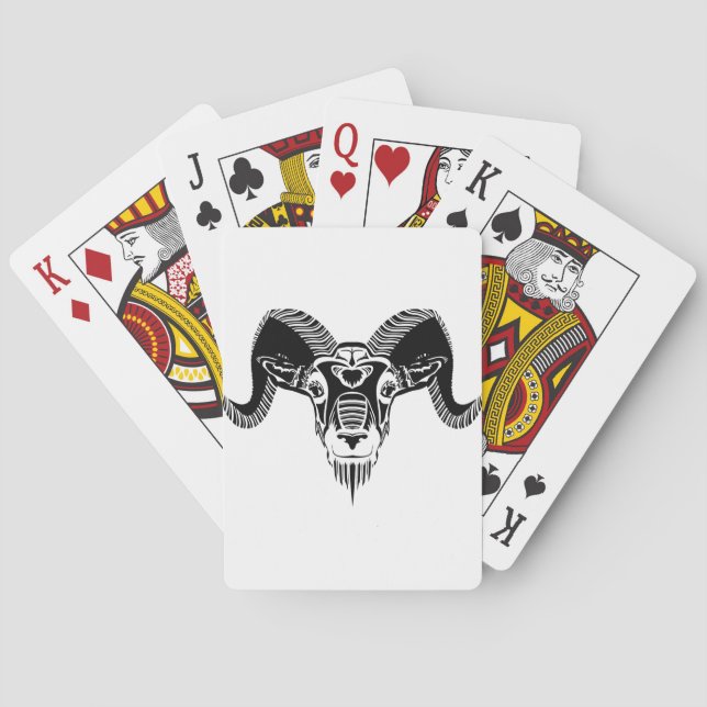 wild ram playing cards (Back)