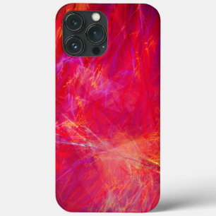 "Wild Red" - Abstract Fractal Flames Textured  iPhone 13 Pro Max Case